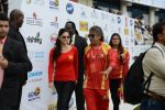 Sunny Leone at CCL Match of Mumbai Heroes Vs Telugu Warriors in Dubai on 1st Feb 2014